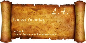 Lacza Aranka névjegykártya